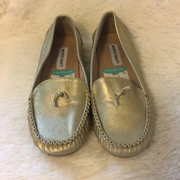 Marco Santi Shoes - Marco Santi Gold Loafers